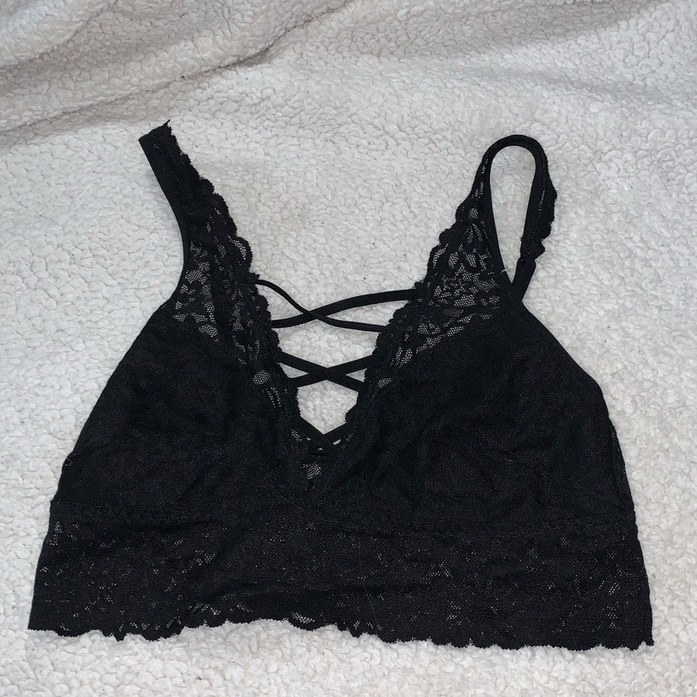 Pink Black bralette